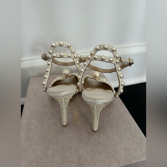 Jimmy Choo Sacora 100MM Embellished Sandals Size 37 - Picture 8 of 15